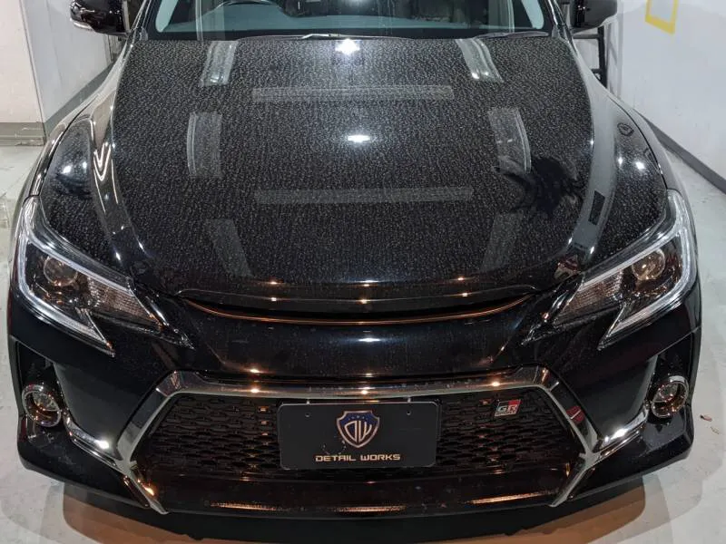 トヨタマークX/GRスポーツの黒ソリの汚れ