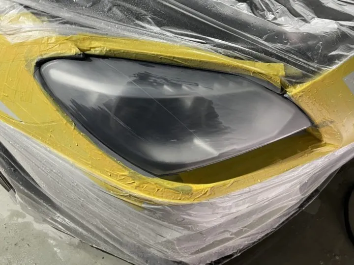 神奈川県のBMW650iのヘッドライト研磨とプロテクション