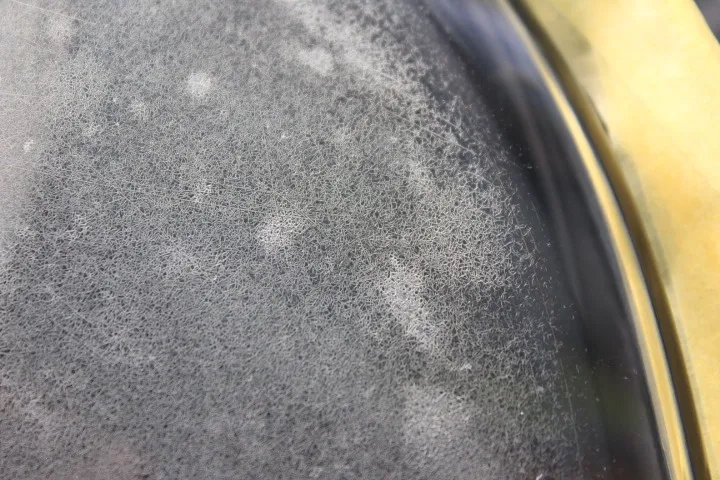 BMWのヘッドライトの表面のザラザラの除去