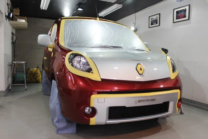 車磨きのマスキングの仕方