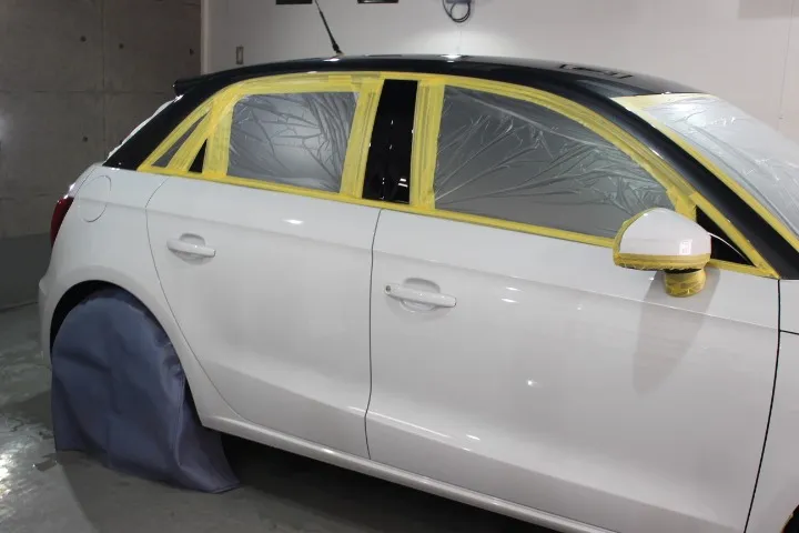 新車への磨きの準備