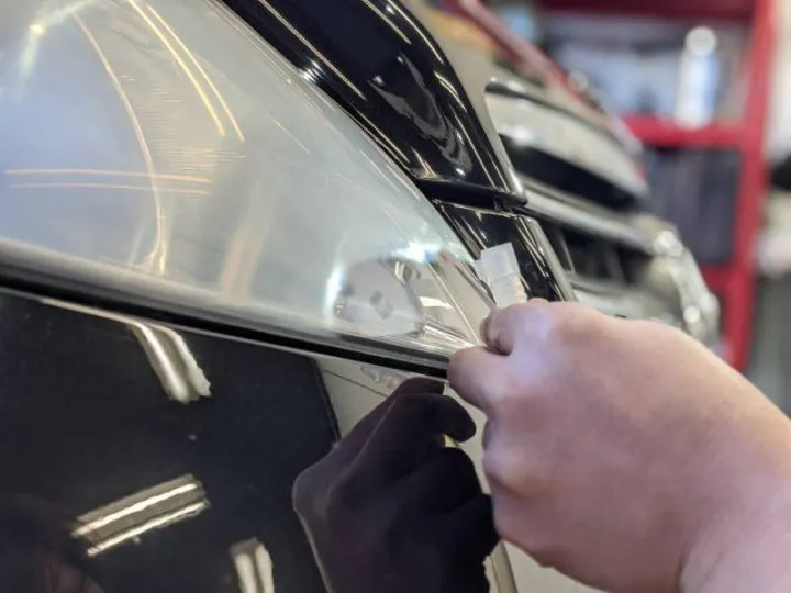 ヘッドライトスチーマーの下地処理方法