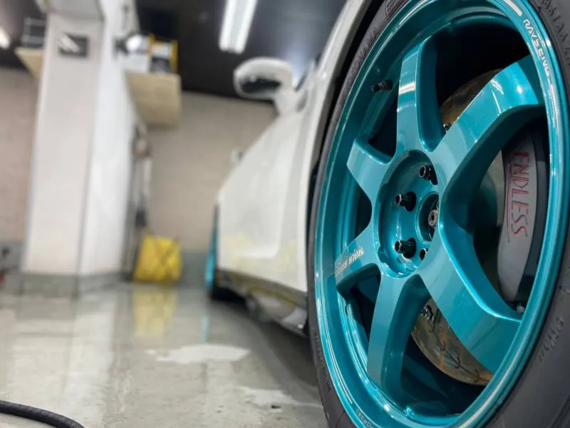 35GTRのサイドビューとRAYSホイール