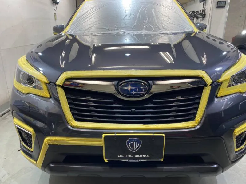 横浜のペイントミスト車の磨き