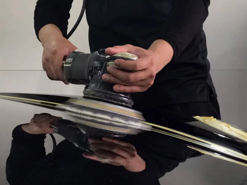 短毛ウールバフ × 水溶性細目コンパウンド