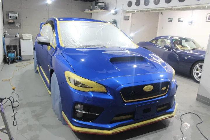 スバルWRXのマスキング