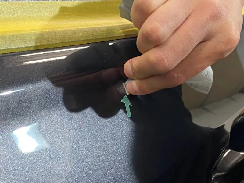 ペイントミスト塗料のサンディング