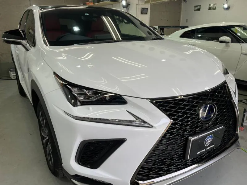 車庫保管の白いNXのボディ状態