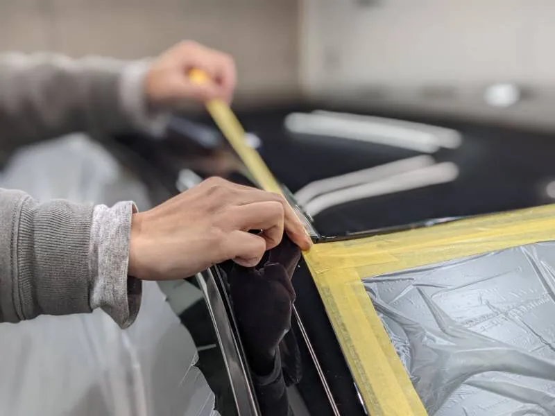 プロの磨き職人のマスキング方法