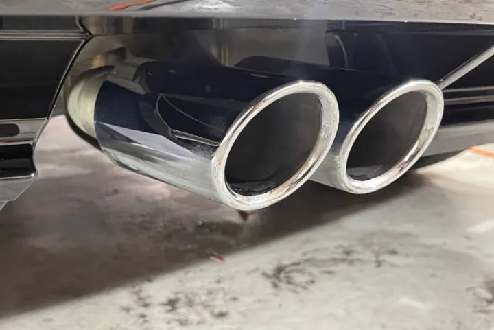 マフラーカッターのコーティング例アフター