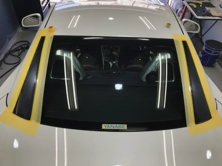 SLKのピアノブラック部分の磨き