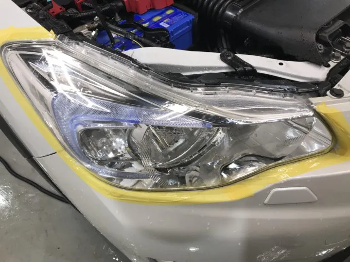 トランクステップのプロテクションフィルム東京