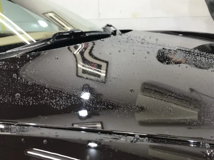 東京からお越しの981ケイマンの撥水状態