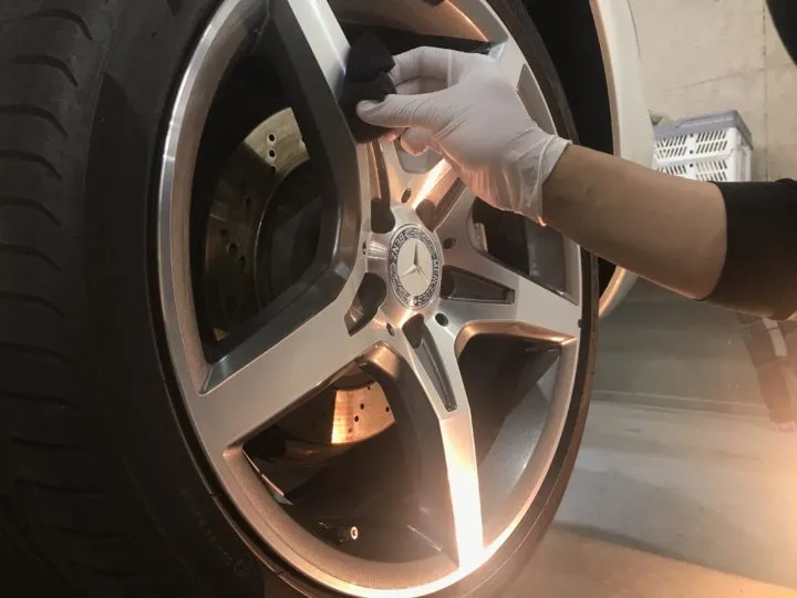 東京のSLのアルミホイールにコーティング