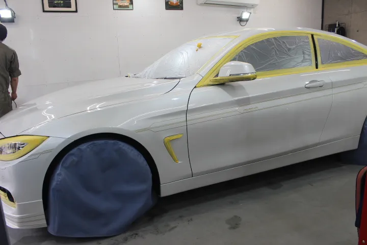 BMWアルピナのボディコーティング風景