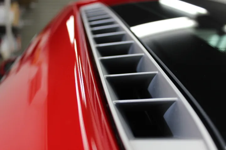 リアピラーに沿ってデザインされたエアアウトレット