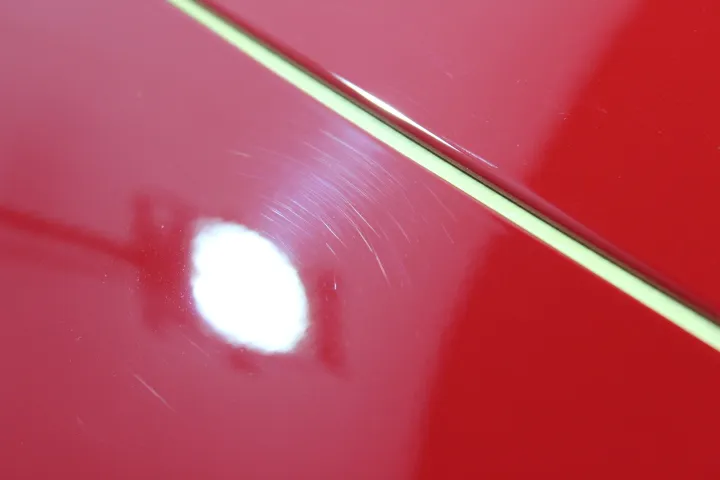 東京の赤い日産GTRのコーティング施工