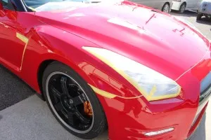 太陽光の下でボディの確認