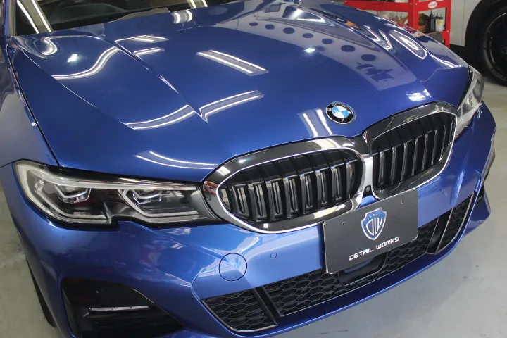 BMW320iの硬化型ホイールコーティングの東京のプロショップ