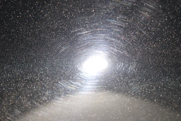 レクサスの塗装磨き前の肌目