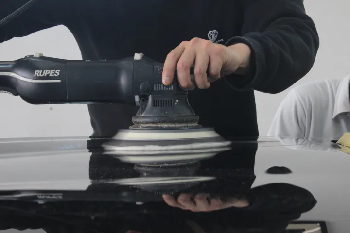 RUPES MarkⅢと4mmの短毛ウールバフの組み合わせ